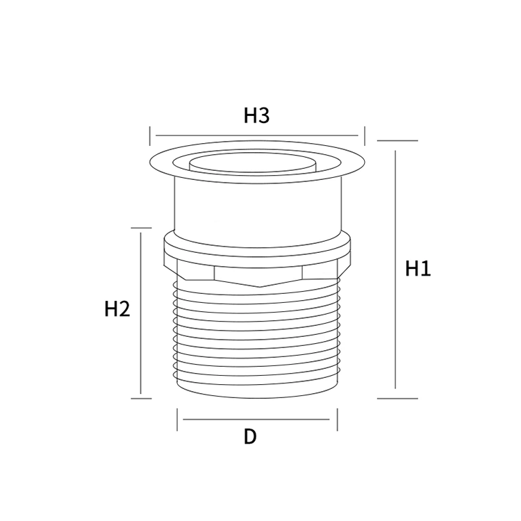 ABS Plastic Marine Thru Hull Fitting