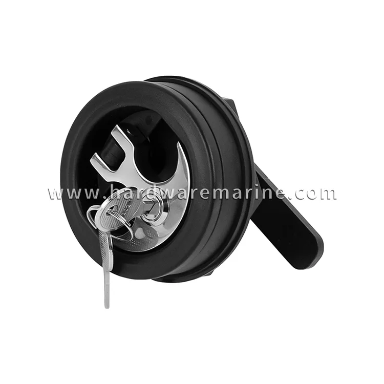 Nylon Black Marine Boat Kääntyvä lukko Avaimella